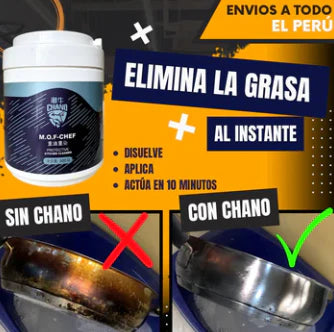 CHANO - LIMPIADOR EN POLVO QUITA GRASA PARA COCINA 500 GR