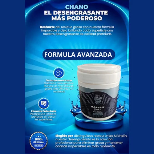 CHANO - LIMPIADOR EN POLVO QUITA GRASA PARA COCINA 500 GR