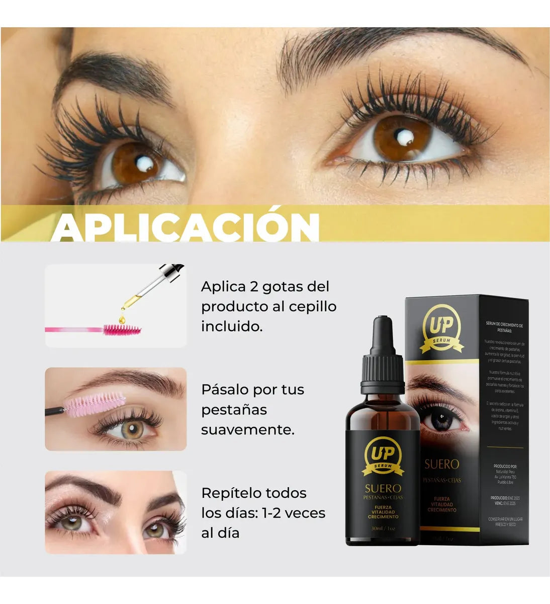 SERUM UP - SÉRUM PARA PESTAÑAS Y CEJAS