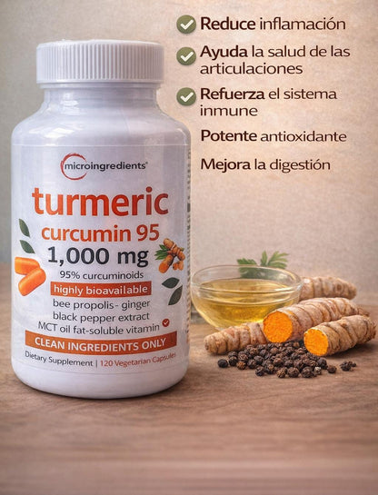 Turmeric Curcumim 95 - Suplemento natural antiinflamatorio y antioxidante